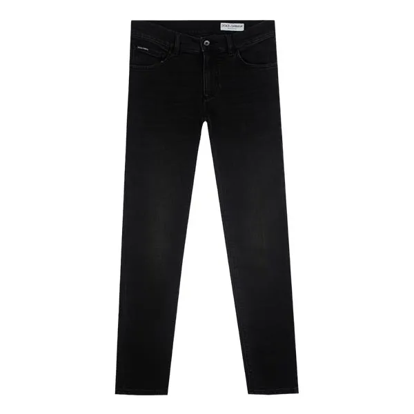 Quần Jeans Nam Dolce & Gabbana D&G Tag Silver Skinny GYJCCD G8IU1 S9001 Màu Đen Size 50