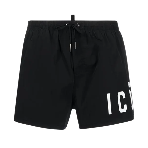 Quần Shorts Dsquared2 Be Icon Beachwear D7BM04570010 Màu Đen Size 50