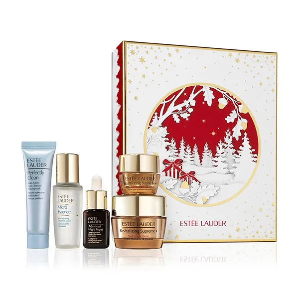 Set Dưỡng Da Estée Lauder Glow Non-Stop 24/7 Radiant Skin Essentials Gift Set 5 Món - Mỹ phẩm - Vua Hàng Hiệu