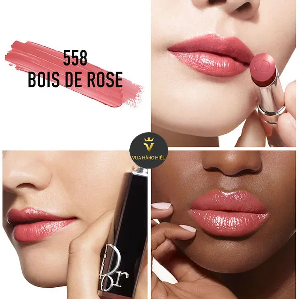 Son Dior Addict 558 Bois De Rose Màu Hồng Magenta - Son Môi - Vua Hàng Hiệu