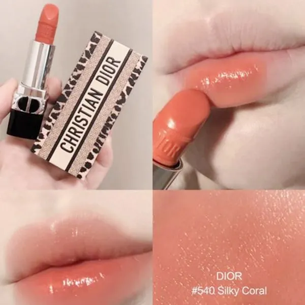 Son Dior Rouge Dior Mitzah Limited Edition 540 Silky Coral Màu Cam Nude - Son Môi - Vua Hàng Hiệu