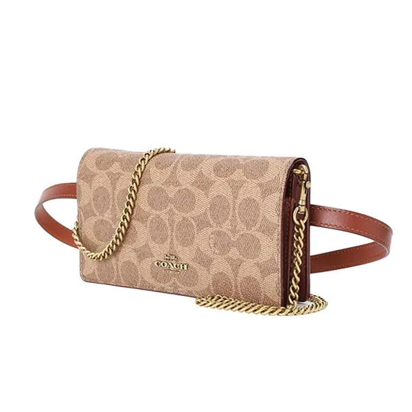 Túi Đeo Chéo Coach Convertible Belt Bag In Colorblock Signature Canvas 72161 Màu Nâu