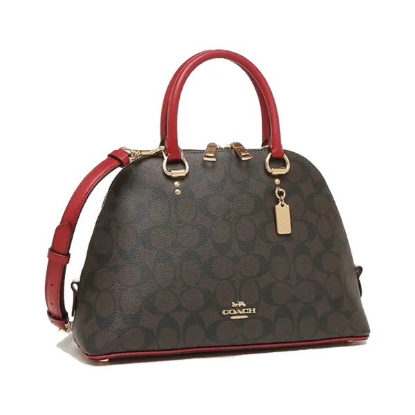 Túi Đeo Vai Coach Katy Satchel In Signature Canvas 2558 Màu Nâu Đỏ
