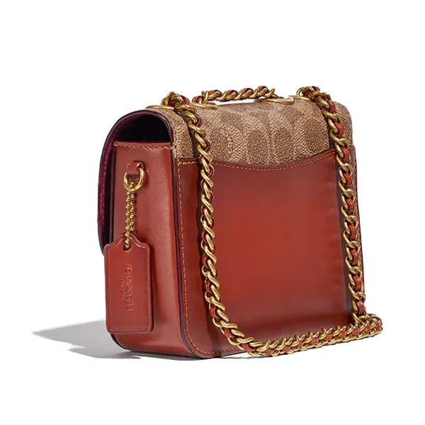 Túi Đeo Chéo Coach Madison Shoulder Bag 16 In Signature Canvas C0829 Màu Nâu