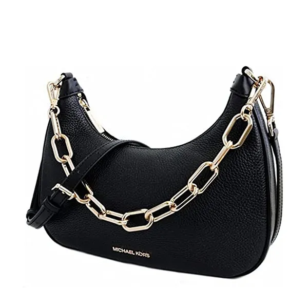 Túi Đeo Chéo Michael Kors MK Cora Large Leather Chain Shoulder Bag 35S2S4CW3L Màu Đen - Túi xách - Vua Hàng Hiệu