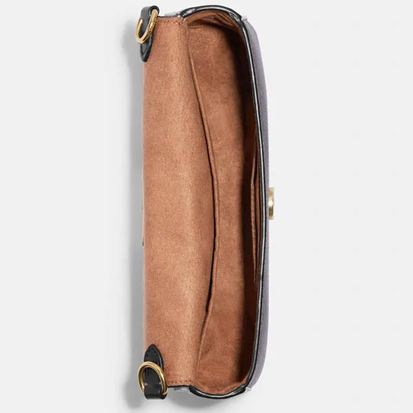 Túi Đeo Vai Nữ Coach Grace Mini Shoulder Bag In Signature Canvas CC066 Màu Nâu Đỏ