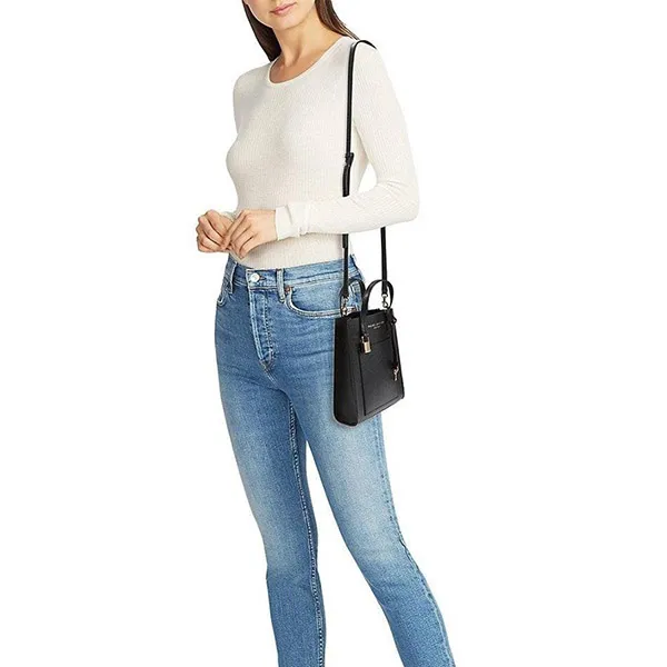 Túi Tote Marc Jacobs Micro Grind Satchel Tote Bag Black H001L03FA22 Màu Đen - Túi xách - Vua Hàng Hiệu