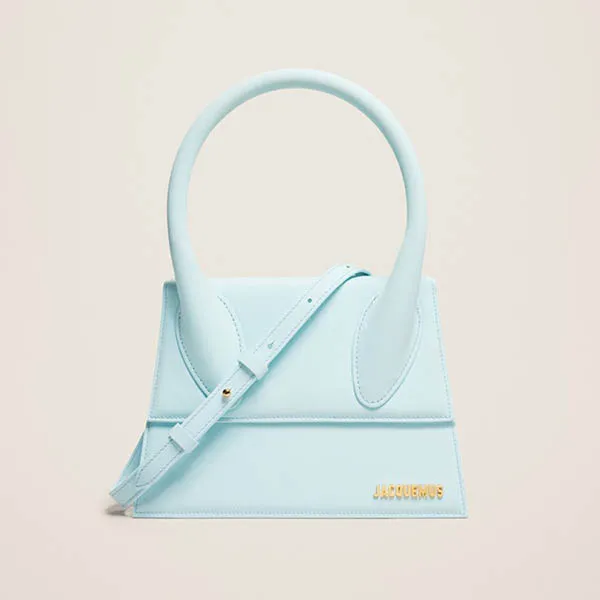 Túi Xách Jacquemus Large Signature Handbag Pale Blue 213BA003-3088-310 Màu Xanh Nhạt