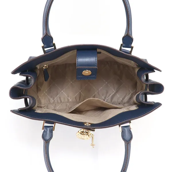 Túi Xách Nữ Michael Kors MK Hamilton Medium Handbag 35T1GHMS2L Màu Xanh Navy