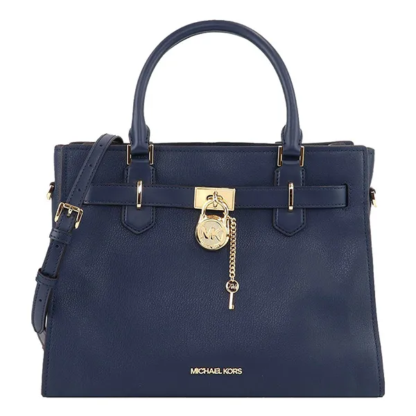 Túi Xách Nữ Michael Kors MK Hamilton Medium Handbag 35T1GHMS2L Màu Xanh Navy