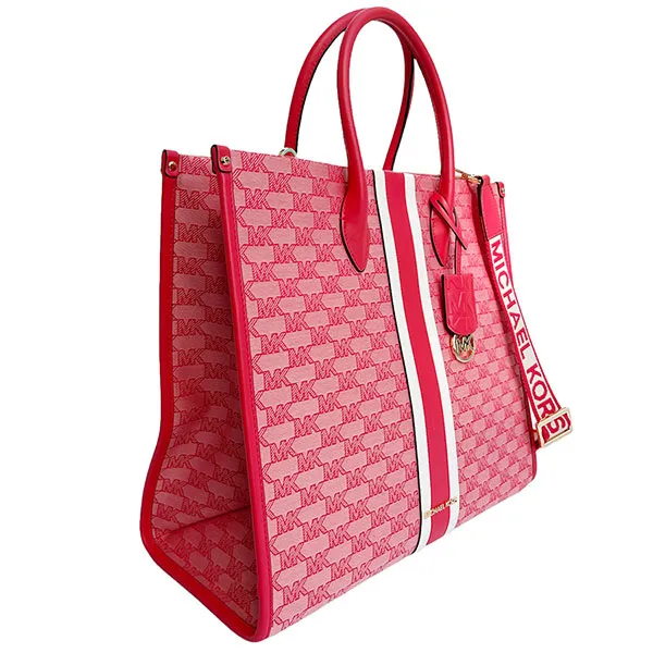 Túi Xách Michael Kors MK Mirella Large Logo Jacquard Tote Crossbody Bag 35T2G7ZT3J Màu Hồng