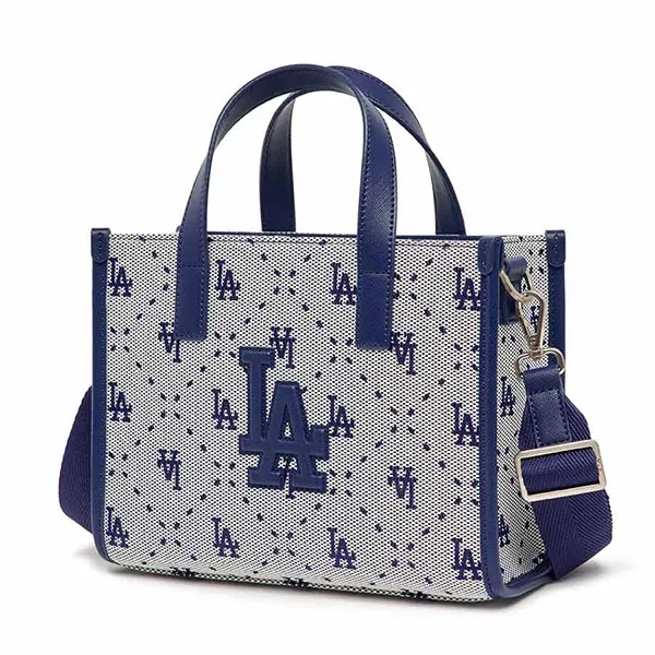 Túi Xách MLB Big Diamond Monogram Jacquard LA Dodgers 3AORS013N-07NYL Màu Xanh Xám