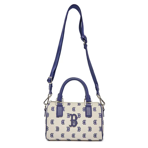 Túi Xách MLB Classic Monogram Jacquard Boston Bag Boston Red Sox 3ABWS013N-43BGL Màu Beige