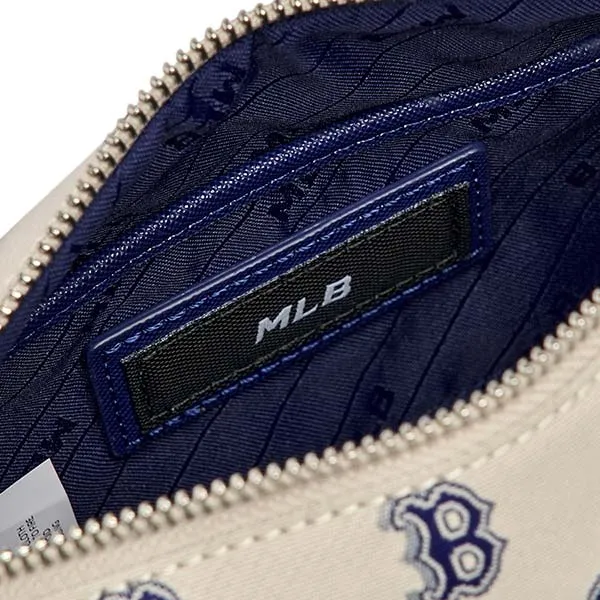 Túi Xách MLB Classic Monogram Jacquard Boston Bag Boston Red Sox 3ABWS013N-43BGL Màu Beige