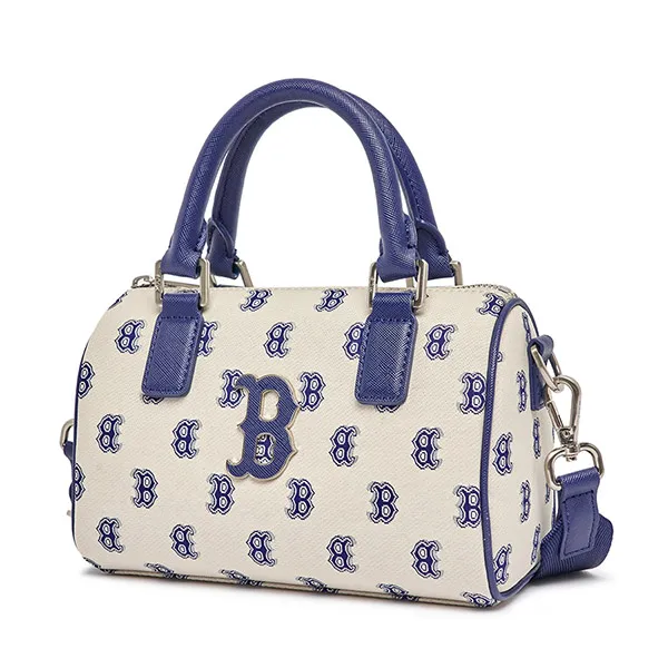 Túi Xách MLB Classic Monogram Jacquard Boston Bag Boston Red Sox 3ABWS013N-43BGL Màu Beige