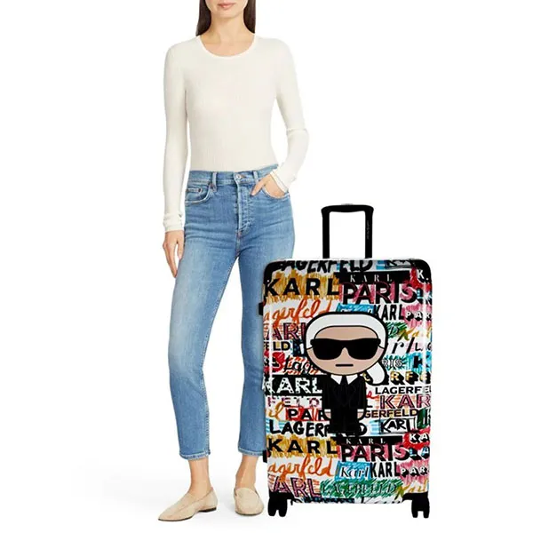 Vali Karl Lagerfeld 28-Inch Logo Explosion Spinner Suitcase Phối Màu - Túi xách - Vua Hàng Hiệu