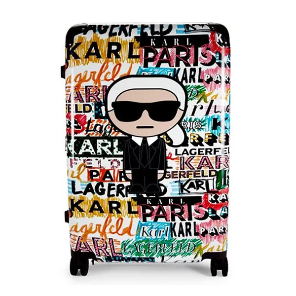 Vali Karl Lagerfeld 28-Inch Logo Explosion Spinner Suitcase Phối Màu - Túi xách - Vua Hàng Hiệu