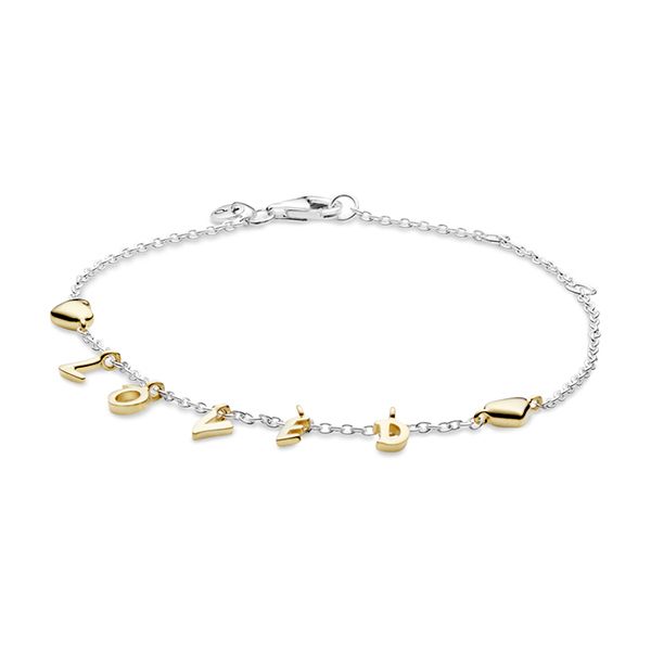 Vòng Đeo Tay Pandora Engraved Love Bracelet 567804-20 Màu Bạc - 1