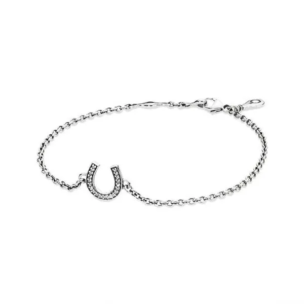 Vòng Đeo Tay Pandora Horseshoe Silver Bracelet With Cubic Zirconia 590507CZ Màu Bạc - 3
