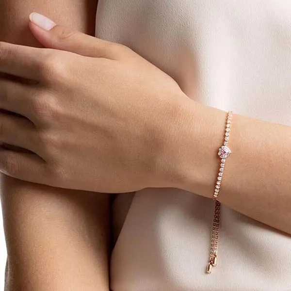 Vòng Đeo Tay Swarovski One Bracelet 5646745 Rose Gold Bracelet & Bangle Màu Vàng Hồng