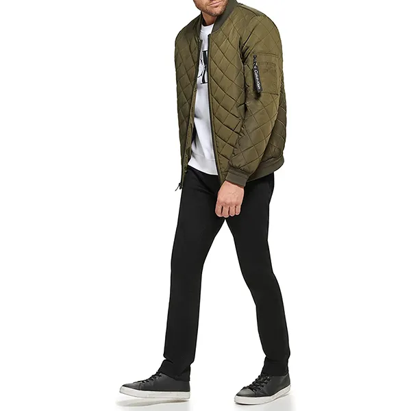 Áo Khoác Bomber Calvin Klein CK Men's Jacket CM008986 - OVN Màu Xanh Olive Size M