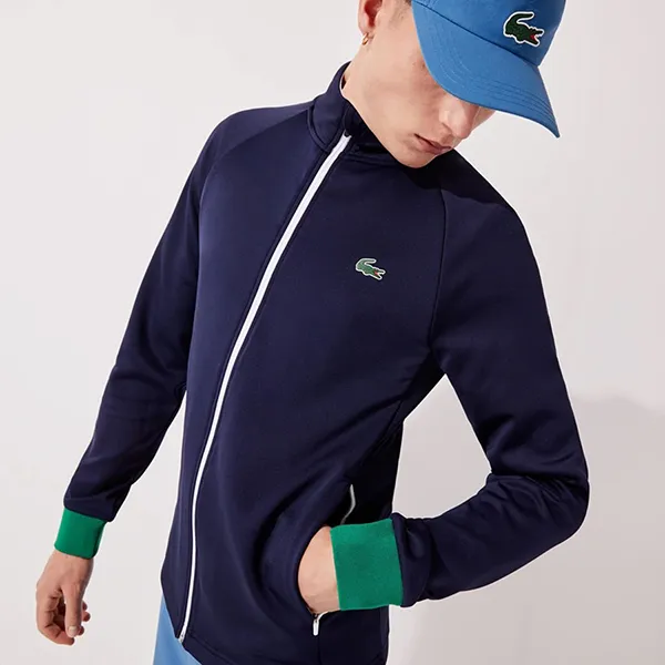 Áo Khoác Lacoste Sport Zippered Golf Slim Fit 10 Màu Xanh Navy Size M