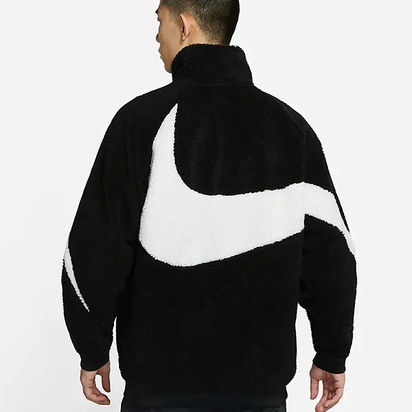 Áo Khoác Lông Nike Men's Full-Zip Reversible Boa Jacket BQ6546-011 Màu Đen Trắng Size L