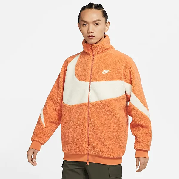 Áo Khoác Lông Nike Men's Full-Zip Reversible Boa Jacket BQ6546-808 Màu Cam Size XXL