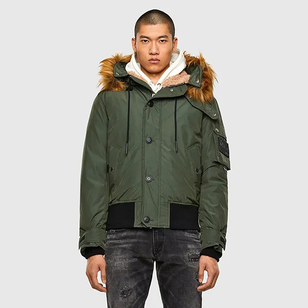 Áo Khoác Parka Diesel Men's Jacket Diesel Green A005590LAZU Màu Xanh Lá Size S - Thời trang - Vua Hàng Hiệu