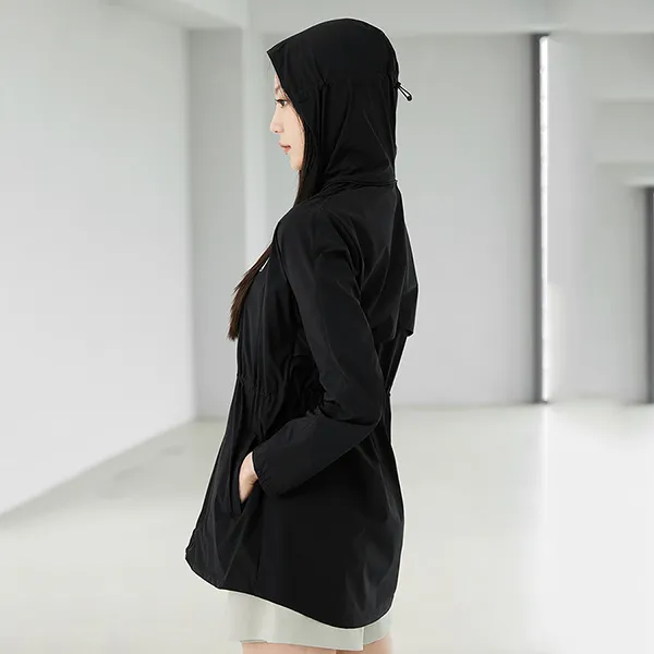 Áo Khoác Xexymix Hidden Hood String Windbreaker Black GT3000G Màu Đen Size S