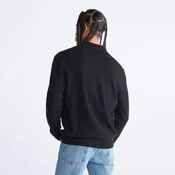 Áo Len Polo Calvin Klein Merino Wool Blend Polo Sweater CK 40JP314001 - BLK Màu Đen Size S - Thời trang - Vua Hàng Hiệu