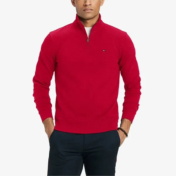 Áo Nỉ Nam Tommy Hilfiger Solid Quarter-Zip Sweatshirt 78C6087 619 Màu Đỏ Size M