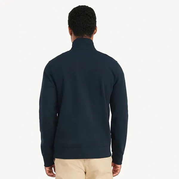 Áo Nỉ Nam Tommy Hilfiger Solid Quarter-Zip Sweatshirt 78C6087 Màu Xanh Navy Size S