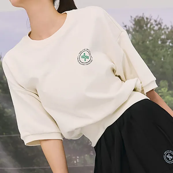 Áo Nỉ Xexymix Half Banding Sweatshirt Cream XA5420G Màu Kem Size M