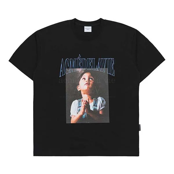 Áo Phông Acmé De La Vie ADLV DTP Pray Girl Baby Face Short Sleeve T-Shirt Black Màu Đen - Thời trang - Vua Hàng Hiệu