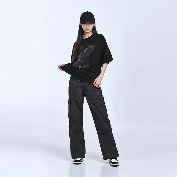 Áo Phông Acmé De La Vie ADLV Fuzzy Rabbit Short Sleeve T-Shirt Black Màu Đen Size 1 - Thời trang - Vua Hàng Hiệu
