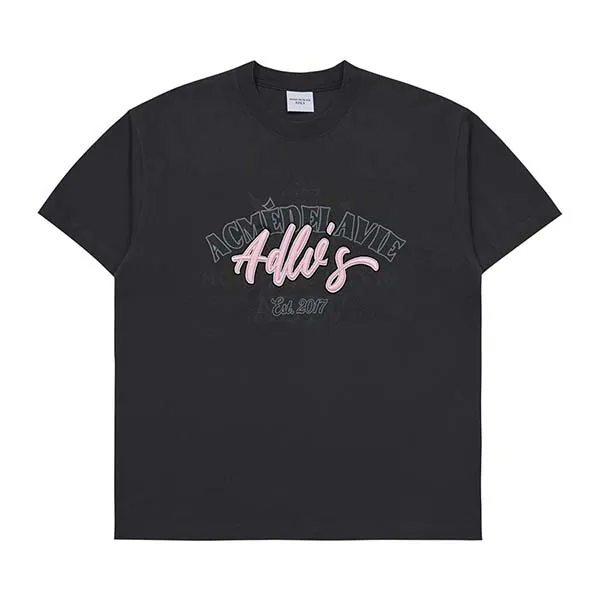 Áo Phông Acmé De La Vie ADLV Logo Monogram Embossing Embroidery Short Sleeve T-Shirt Charcoal Màu Than Chì Size 1 - Thời trang - Vua Hàng Hiệu