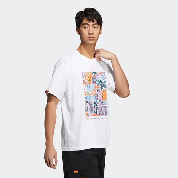 Áo Phông Adidas Kentaro Okawara Tshirt HR6452 Màu Trắng Size XL