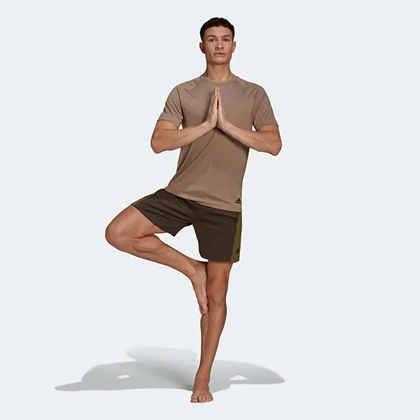 Áo Phông Adidas Yoga Training Tee Tshirt HC4434 Màu Nâu Size XS