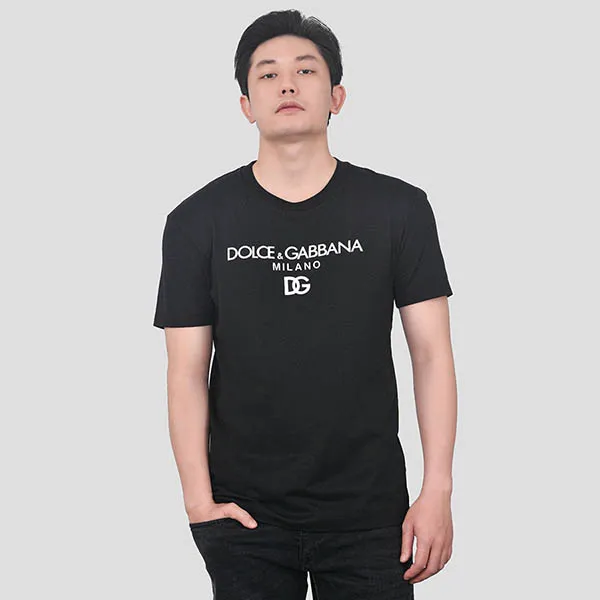 Áo Phông Dolce & Gabbana D&G Black Logo Embroidered G8PD7Z G7B9X N0000 Màu Đen
