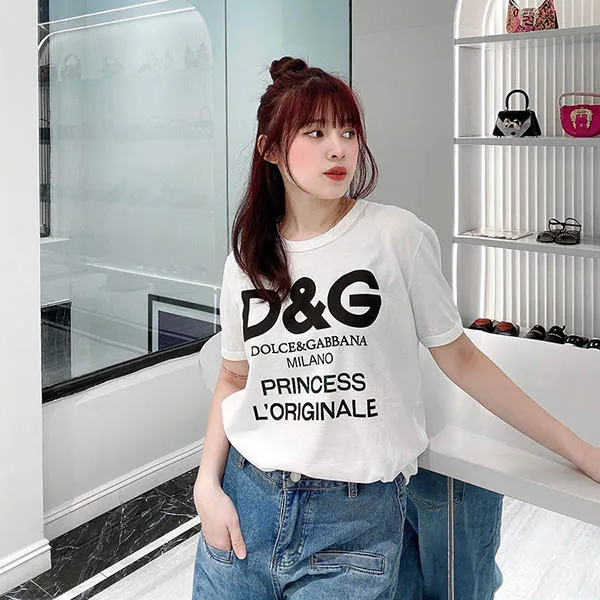 Áo Phông Dolce & Gabbana D&G L'Originale Printed F8J32T HP75Y HWG54 Màu Trắng