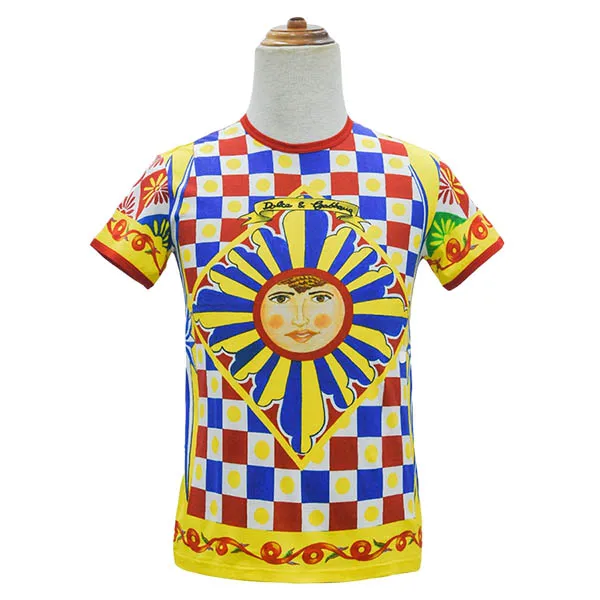 Áo Phông Dolce & Gabbana D&G Multicolor Logo Printed L4STBC G7WOD HH92D Phối Màu
