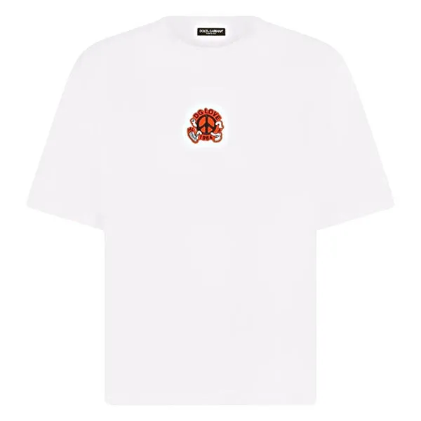 Áo Phông Dolce & Gabbana D&G White Logo 