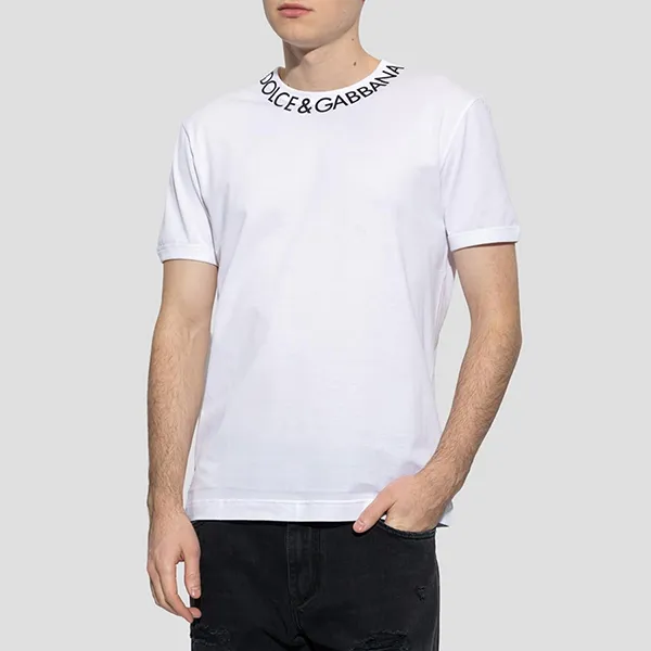 Áo Phông Dolce & Gabbana D&G White Logo Printed G8PL1T FU7EQ W0800 White Màu Trắng Size 44 - Thời trang - Vua Hàng Hiệu