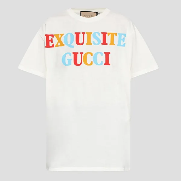 Áo Phông Gucci Exquisite Printed In White 717422XJEXG 9095 Màu Trắng
