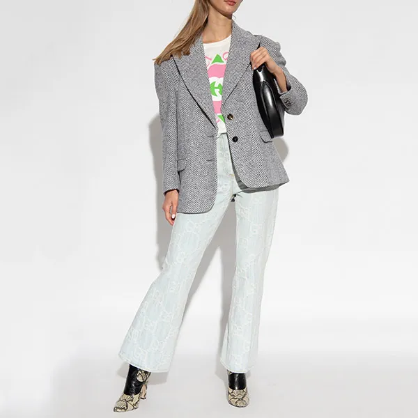 Áo Phông Gucci White Logo Vintage Printed 717422/XJEWF9095 Màu Trắng - Thời trang - Vua Hàng Hiệu