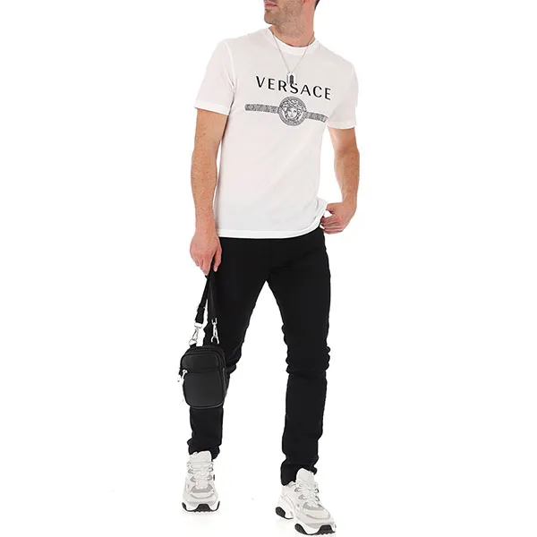 Áo Phông Nam Versace Logo Medusa Printed 1008278 1A05920 2W020 Màu Trắng Size S