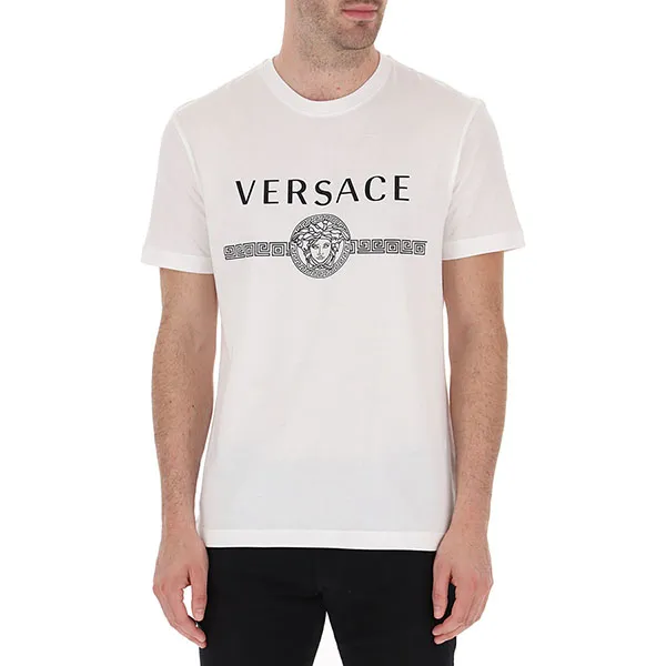 Áo Phông Nam Versace Logo Medusa Printed 1008278 1A05920 2W020 Màu Trắng Size S