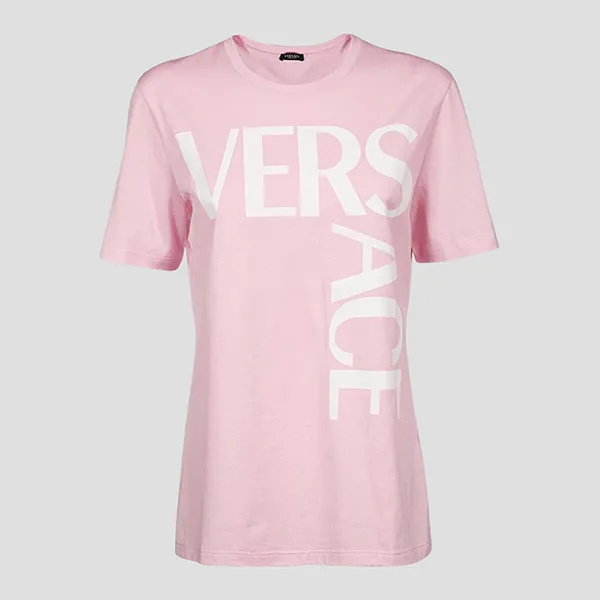 Áo Phông Versace Pink Logo Printed 1001530 1A00603 2P100 Màu Hồng - Thời trang - Vua Hàng Hiệu