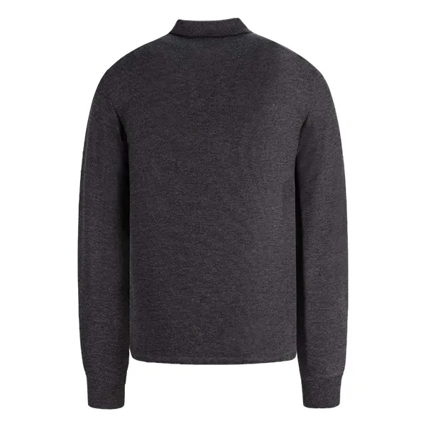 Áo Polo Burberry Plain Cotton Long Sleeve Dark Grey 8053062 1005 Màu Xám